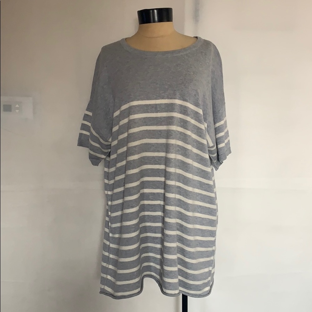 Eileen Fisher Dark Pearl Organic Cotton Sweater XL